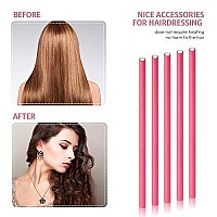 20 Pieces Flexible Curling Rods Twist Foam Hair Rollers Soft Foam No Heat Hair Rods Rollers Curlers And Steel Pintail Comb Rat Tail Comb For Women Girls Long And Short Hair (Dark Pink,031 X 94 Inch)