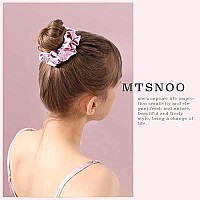 Mtsnoo Silk Scrunchies For Hair Sleep 100 Pure 22 Momme Mulberry Mini Silk Scrunchies For Curly Hair With Elastic Band 3 Pack Silk Hair Ties Ropes Scrunchies Set For Women Girls