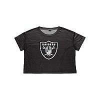 Foco Mens Nfl Team Ladies Fashion Crop Top Shirt, Solid Big Logo, X-Large