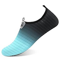 L-Run Womens Swimming Shoes Barefoot Skin Aqua Sock Slip On Blue M(W:65-75,M:5-6)=Eu37-38