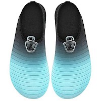 L-Run Womens Swimming Shoes Barefoot Skin Aqua Sock Slip On Blue M(W:65-75,M:5-6)=Eu37-38