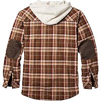 Legendary Whitetails Mens Standard Camp Night Berber Lined Hooded Flannel Shirt Jacket, Ranger Plaid, Xx-Large