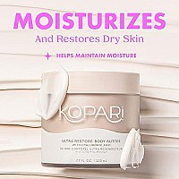 Kopari Ultra Restore Body Butter With Hyaluronic Acid, Vitamin B5 And Coconut Oil For Long-Lasting Hydration Silky Smooth Moisturizing Body Lotion For Dry Skin Vegan And Cruelty-Free 77 Oz