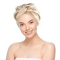 22 Momme 100% Mulberry Silk Sleep Cap For Woman, Silk Hair Wrap For Sleeping, Silk Bonnet Night Cap With Elastic Band (Pink)