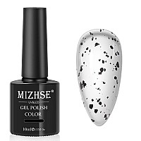 Mizhse Eggshell Gel Polish Transparent Top Coat Speckled Like Quail Eggshell Effect Soak Off Uv Led Nail Gel For Nail Salon Diy At Home 10Ml