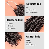 12 Inch Pre-Twisted Passion Twist Crochet Hair 8 Packs Pre-Looped Short Passion Twist Braiding Hair (4Brown)