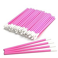 Stelone 100 Disposable Lip Brushes, Lipstick Lip Gloss Applicators Lint Free Lip Wands For Makeup