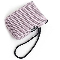 Mainbasics Exfoliating Bar Soap Pouch Dual-Sided Body Scrubber - Fits Standard Size Soap Bars, Pink