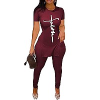 Mrskoala Womens Two Piece Outfits Fall Sets Sweatsuits Loungewear Workout Matching Tracksuit Winered Xl