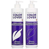 Framesi Color Lover Dynamic Blonde Purple Shampoo And Conditioner Set, 169 Fl Oz