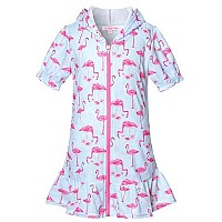 Childrenstar Beach Cover Up For Girls Terry Beach Cover-Up Hooded Zip Robe,Size 12 13