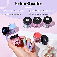 Azurebeauty Dip Powder Nail Set Color Changing, Blue Green Pink Red Grey 6 Pcs Trend Ombre Cold Warm Temperature Mood Dipping Powder French Nail Art Manicure Diy Salon Gifts, No Need Nail Lamp Cured