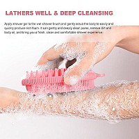 Upgrade 2 In 1 Bath And Shampoo Brush For Men Women Body Exfoliation Exfoliating Body Brush For Use In Shower Shampoo Massager Brush For Dandruff Removal, Long Lasting, More Hygienic Than Loofah