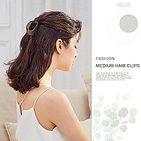 Medium Hair Claw Clips For Thin Hair, 26 Inch Hair Clips For Women Girls Kids, Strong Matte Flower Clips Jaw Clip For Fine Hairmedium Thick Hair, Non Slip Hair Clamps With Gift Box (6 Packs) (Neutral)