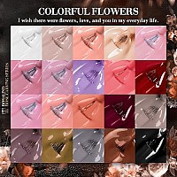 Rosalind 20 Pcs White Nude Gel Polish Set Black Brown Gel Nail Polish, White Black Red Gel Nail Polish Collection Colors Nail Gel Polish Light Pink Purple Gel Manicure For Women Diy Nail Art