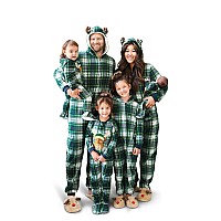 The childrens Place 1 Piece Family Matching christmas Holiday Fleece Pajamas Sets, Adult, Big Kid, Toddler, Baby, Moose Plaid, 6-9 Months