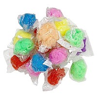 Loofah Lord 20 Individually Wrapped Small Full Bodied Quality Bath Or Shower Sponge Loofahs Pouf Mesh Assorted Colors Wholesale Bulk Lot