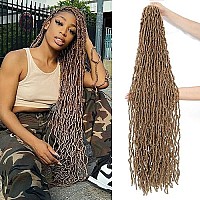 46 Inch New Faux Locs Crochet Hair 5 Packs, Soft Locs Crochet Hair Pre Looped, Synthetic Curly Soft Faux Locs Hair Extension, Goddess Locs Crochet Braids Hair For Black Women (46 Inch (Pack Of 5), 27)