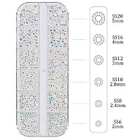 1Pc 8Ml Wipe-Off Nail Art Rhinestone Glue Gel Adhesive + 1 Box 2-5Mm Round Glass Transparent Ab Rhinestones + 3Pcs Glue Brush + 1Pc Pickup Pencil