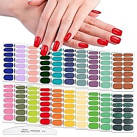 Wokoto 20 Sheets Mutiple Solid Color Nail Wraps Full Cover Nail Stickers For Women Nail Art Polish Stickers Gel Nail Strips Stickers For Nails Stick On Nail Polish Strips Vivid Nail Gel Strips Set