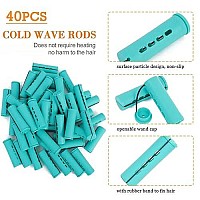 Green Perm Rods Set For Natural Hair 40Pcs Plastic Cold Wave Rods Jumbo Perm Rods For Long Short Hair Rollers Large Hair Curling Rods For Women Hair Diy Hairdressing Tools(Green)