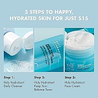 Elf Skin Holy Hydration The Essentials Mini Kit, Cleanser, Toner & Moisturizer For Hydrated & Balanced Skin, Tsa-Friendly Sizes