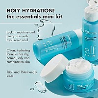 Elf Skin Holy Hydration The Essentials Mini Kit, Cleanser, Toner & Moisturizer For Hydrated & Balanced Skin, Tsa-Friendly Sizes