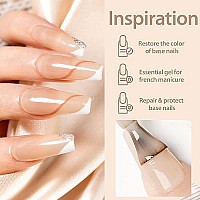 Una Gella Milky Gel Nail Polish 15Ml Neutral Apricot Gel Polish Mocha Mouse Cake Translucent Soak Off U V Jelly Nude Gel Polish For Nail Art Base Gel 05Oz Diy Home French Manicure