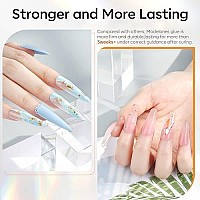 Modelones Rhinestone Nail Glue For Rhinestones Glue Gel For Nail Gem No Wipe Nail Rhinestone Glue For Beads Stickers Stones Crystals Diamond Nails Art Glue Nails Design Lamp Needed 30G