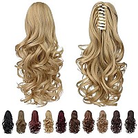 Clip In Ponytail,Clip Claw Blonde Ponytails Extension Wavy 14 43 Oz Black Hair Extensions Synthetic Syxlcygg Fake Hair Pieces White Women Girl 12 16 20 Curly 22 Straight Fluffynot Tangled