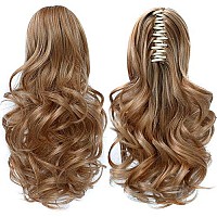 Clip In Ponytail,Clip Claw Blonde Ponytails Extension Wavy 14 43 Oz Black Hair Extensions Synthetic Syxlcygg Fake Hair Pieces White Women Girl 12 16 20 Curly 22 Straight Fluffynot Tangled