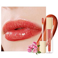 Oulac Red Coral Liquid Lipstick For Women-Lip Plumper Lip Gloss For Dry Lip Care, Lightweight Soft And Hydrating Lip Tint Stain With Vitamin E & Rose Oil Vegan & Cruelty-Free, C05