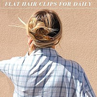 French Concord Flat Hair Clips - 6Pcs Curved Hair Claw No Slip Hair Clips Volume Strong Hold Clip Hair Claw For Women Girls (Duckbil(Medium, 47))