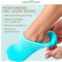 Moisturizing Socks Gel Socks For Dry Cracked Feet Women By Love Lori - Large Foot Moisturizer Socks Reusable Lotion Socks For Cracked Heel Repair - Foot Care For Women, Stocking Stuffers For Women