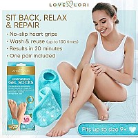 Moisturizing Socks Gel Socks For Dry Cracked Feet Women By Love Lori - Large Foot Moisturizer Socks Reusable Lotion Socks For Cracked Heel Repair - Foot Care For Women, Stocking Stuffers For Women