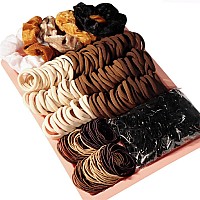 Guoxi Hair Scrunchies For Women,Brown Hair Accessories Set,Seamless Nylon Soft Elastic Hair Ties,Ropes Ponytail Holder Hair Bands For Thick And Curly(805Pcs)