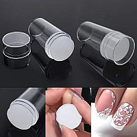 French Nail Stamper, Forsewian Silicone Nail Art Stamping Jelly With Scraper For Diy Nail Decoration