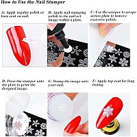 French Nail Stamper, Forsewian Silicone Nail Art Stamping Jelly With Scraper For Diy Nail Decoration