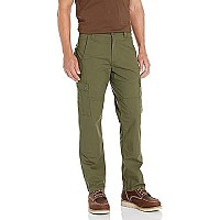 Carhartt Mens Rugged Flex Relaxed Fit Ripstop Cargo Work Pant, Basil, 32 X 30