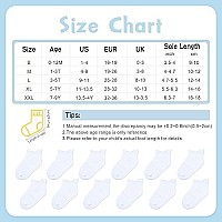 Hyzgb Kids Socks Boys Girls Non Slip With Grippers 5-6-7 Years Old 12 Pairs Cotton Toddler White Ankle Grippy Socks For Little Kids Boys Girls Children 5T-6T-7T Birthday Gifts