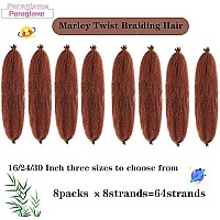 Pre-Separated Marley Twist Braiding Hair 16 Inch Ginger Springy Afro Twist Hair 350 Color For Distressed Butterfly Locs Soft Locs Crochet Hair Extensions For Black Women (8Packs,350)