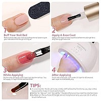 Gaoy Solid Gel Polish Palette, 6 Jelly Nude Pink Colors Uv Light Cure Cream Gel Nail Polish Kit With Nail Brush For Nail Art Diy At Home Or Travel