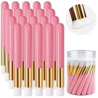 20 Pieces Lash Shampoo Brushes,Eyelash Extension Salon Use Lash Brushes For Cleansing Super Soft Facial Cleaning Brush For Eye Bath Wash Kit,Lash Cleansing Brush By Camillash(Wooden)