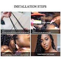 8 Packs Passion Twist Hair 30 Inch Passion Twist Crochet Hair Long Freetress Water Wave Crochet Braiding Hair Extensions (1B)