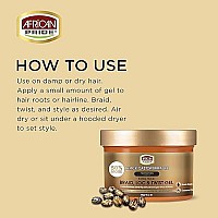 African Pride Black Castor Miracle Extra Hold Braid, Loc, Twist Gel - Tames Frizz & Controls Edges, No Parabens, No Sulfates, No Mineral Oil, No Petrolatum, Contains Black Castor & Coconut Oil, 12 Oz