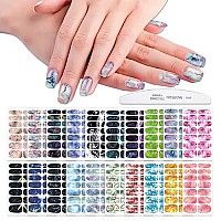 Wokoto 20 Sheets Gradient Nail Polish Stickers Marble Nail Stickers Full Nail Wraps For Women Nails Gel Nail Strips Peel And Stick Nail Polish Stickers For Nails Gel Nail Stickers Nail Gel Stickers