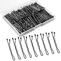 250Pcs 138 Inch Mini Bobby Pins, Small Black Bobby Pins Hair Bobby Pins For Kids, Girls And Women With Storage Box Wedding Hairstyles (Black)