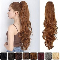 Jhzsjf Drawstring Ponytail Extension Clip In Pony Tail Extensions , 28 56 Oz Long Curly Wavy Pony Tails Hair Extensions Natural Synthetic Hair Piece Extension For Blonde Women Girls Dark Blonde