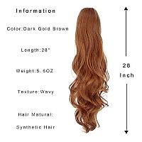 Jhzsjf Drawstring Ponytail Extension Clip In Pony Tail Extensions , 28 56 Oz Long Curly Wavy Pony Tails Hair Extensions Natural Synthetic Hair Piece Extension For Blonde Women Girls Dark Blonde