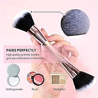 Contour Makeup Brush,Double Ended Foundation Makeup Brushes For Blending Liquid Powder Concealer Cream Cosmetics Blush Contour Brush